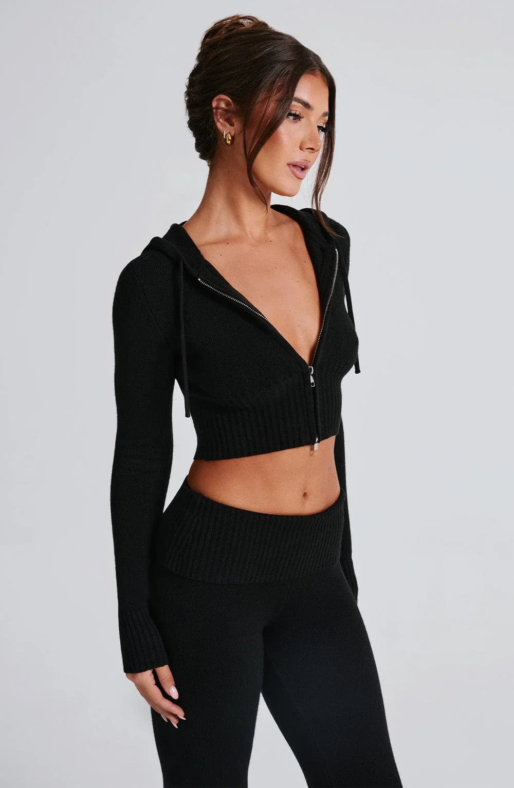 OPAL ZIP HOODIE - BLACK