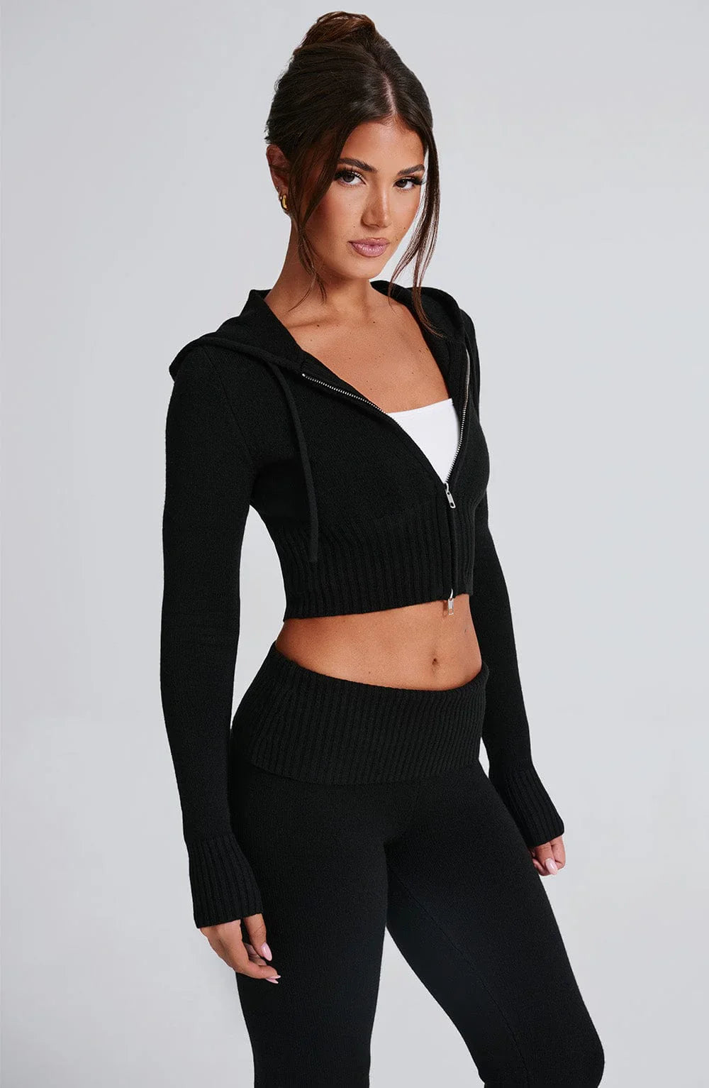 OPAL ZIP HOODIE - BLACK