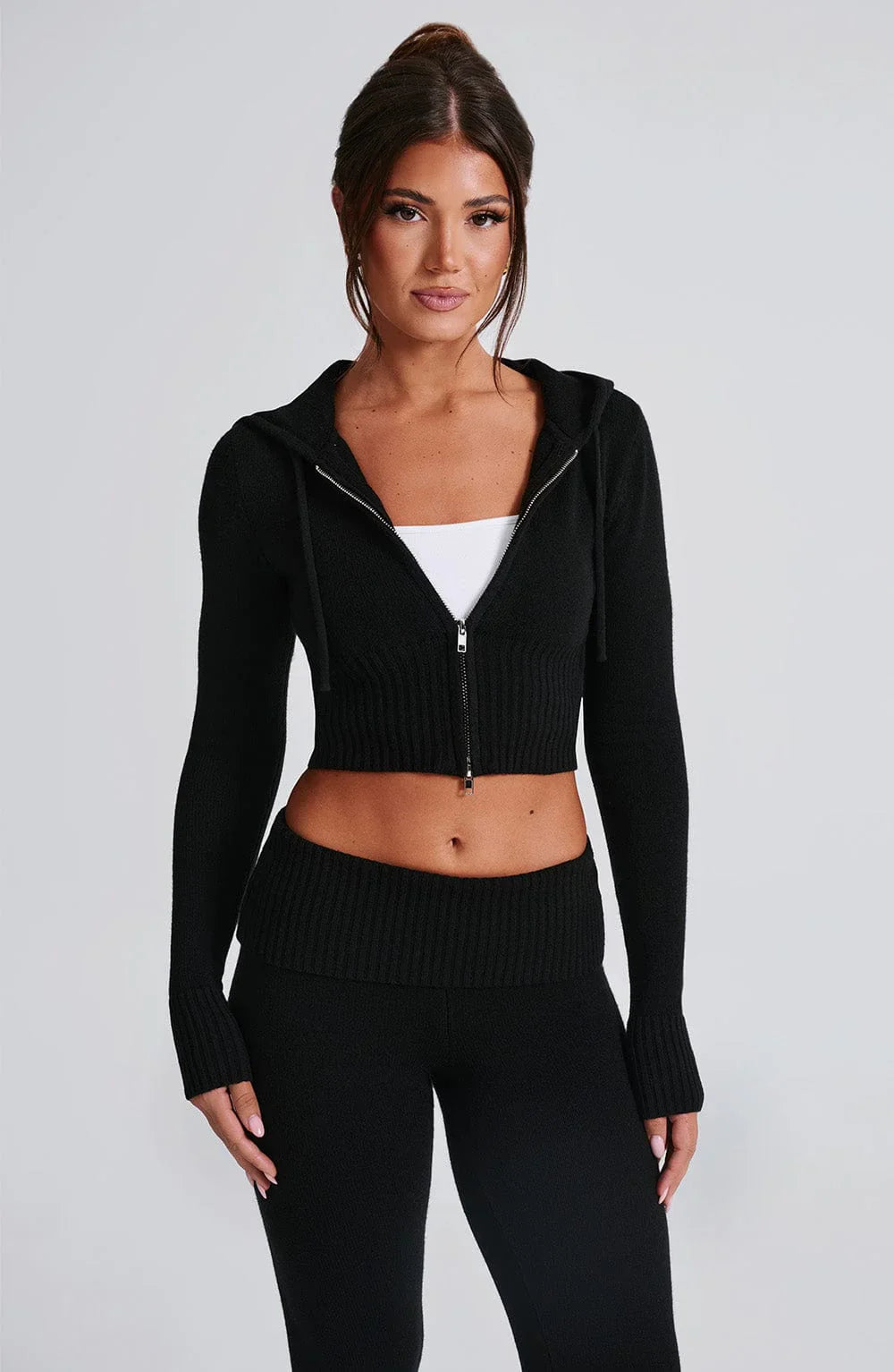 OPAL ZIP HOODIE - BLACK