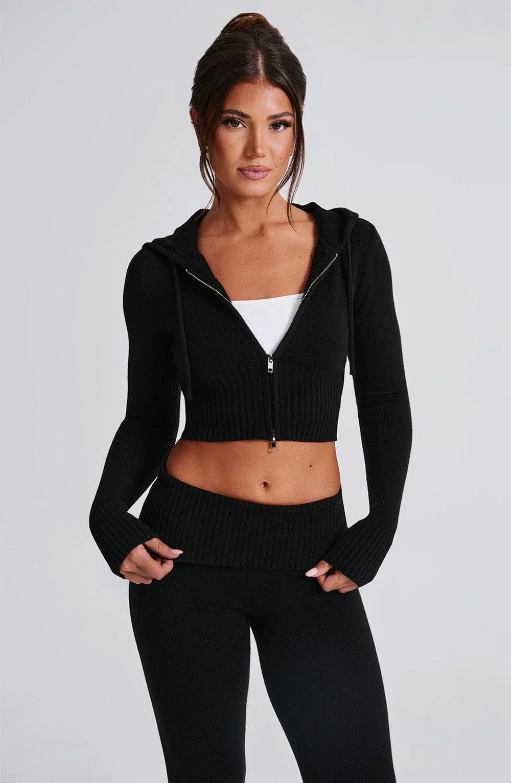 OPAL ZIP HOODIE - BLACK