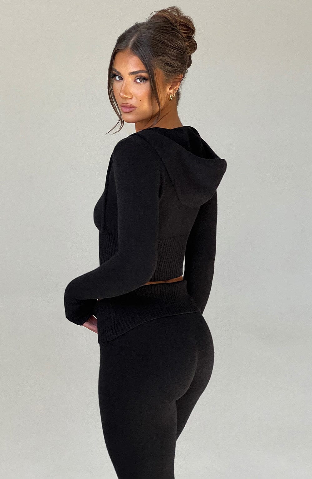 OPAL ZIP HOODIE - BLACK