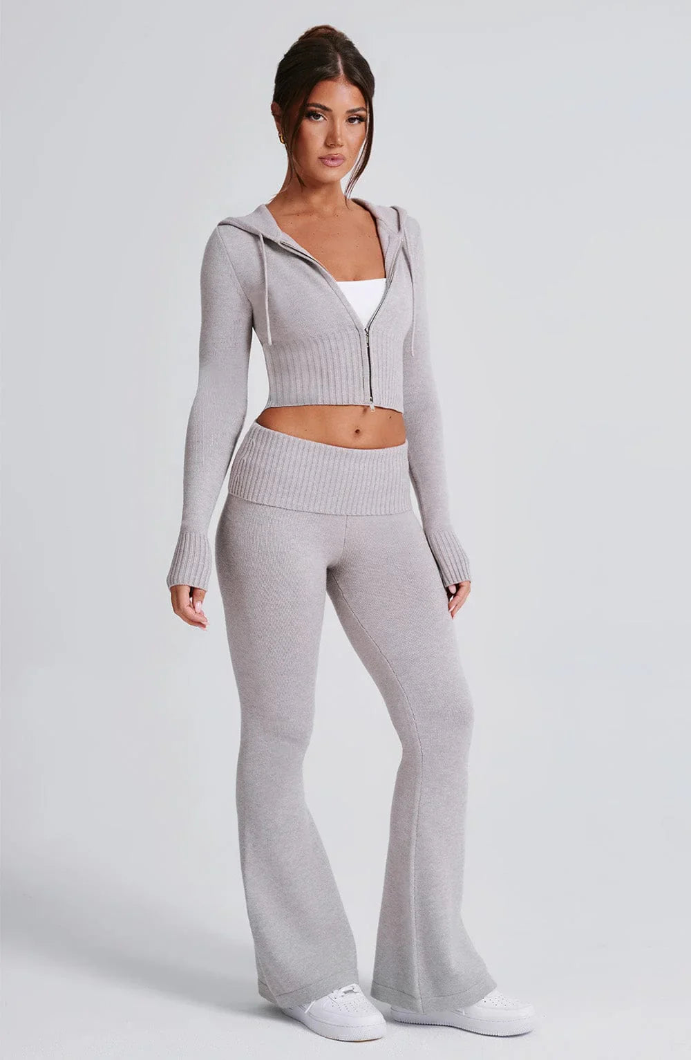 OPAL ZIP HOODIE - LIGHT GREY