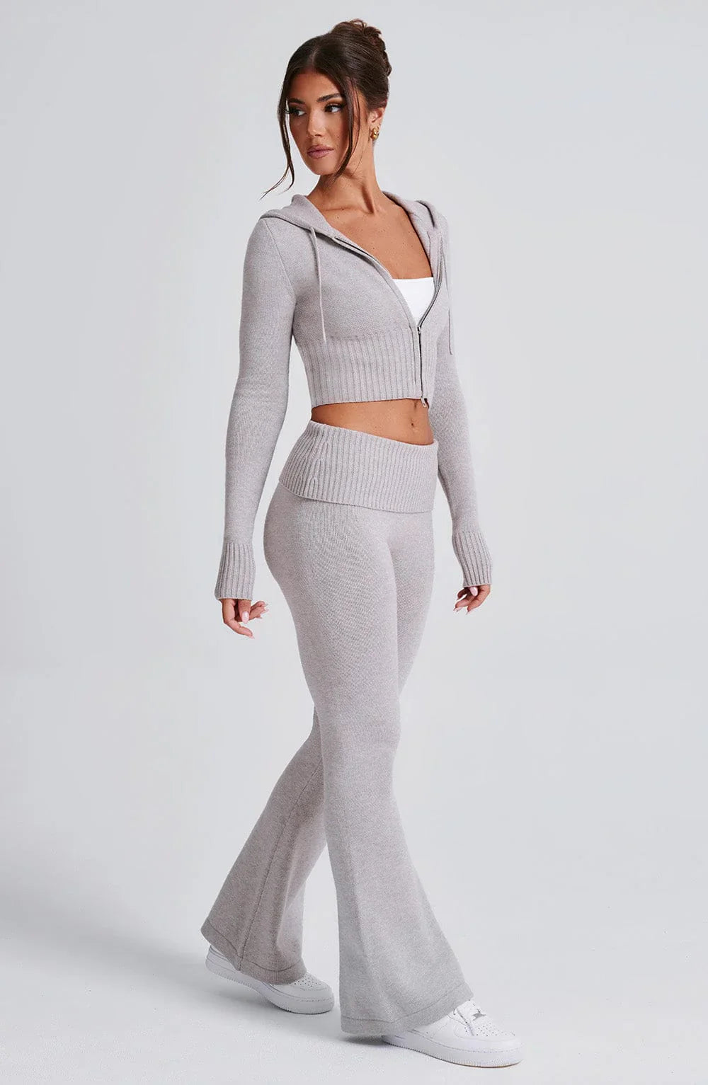 OPAL ZIP HOODIE - LIGHT GREY