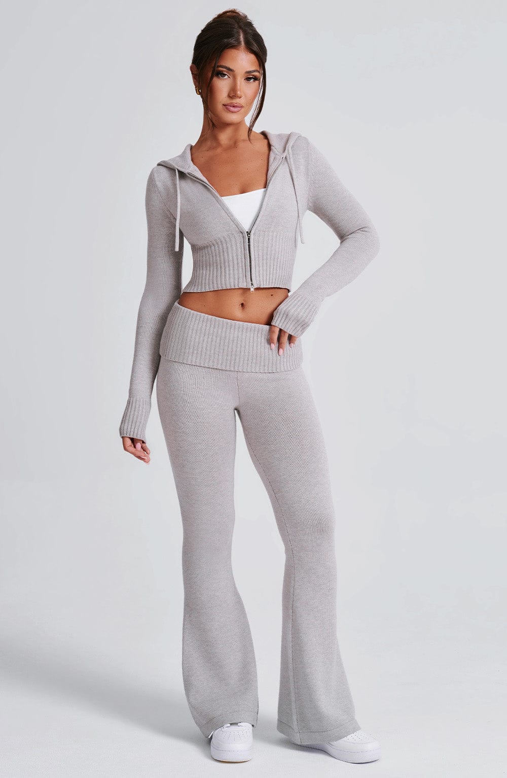 OPAL ZIP HOODIE - LIGHT GREY