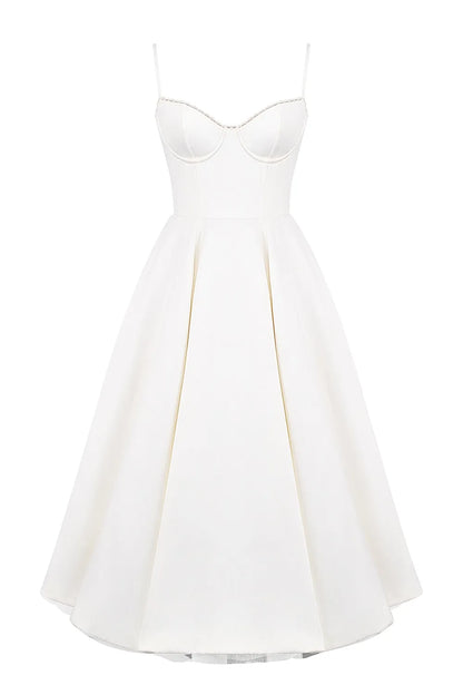 SELENE MIDI DRESS - WHITE