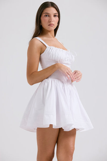 RHEA MINI DRESS - WHITE