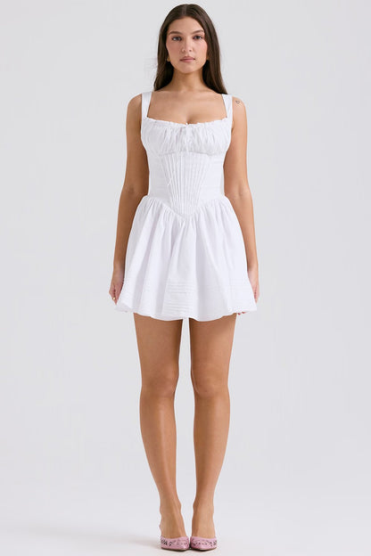 RHEA MINI DRESS - WHITE