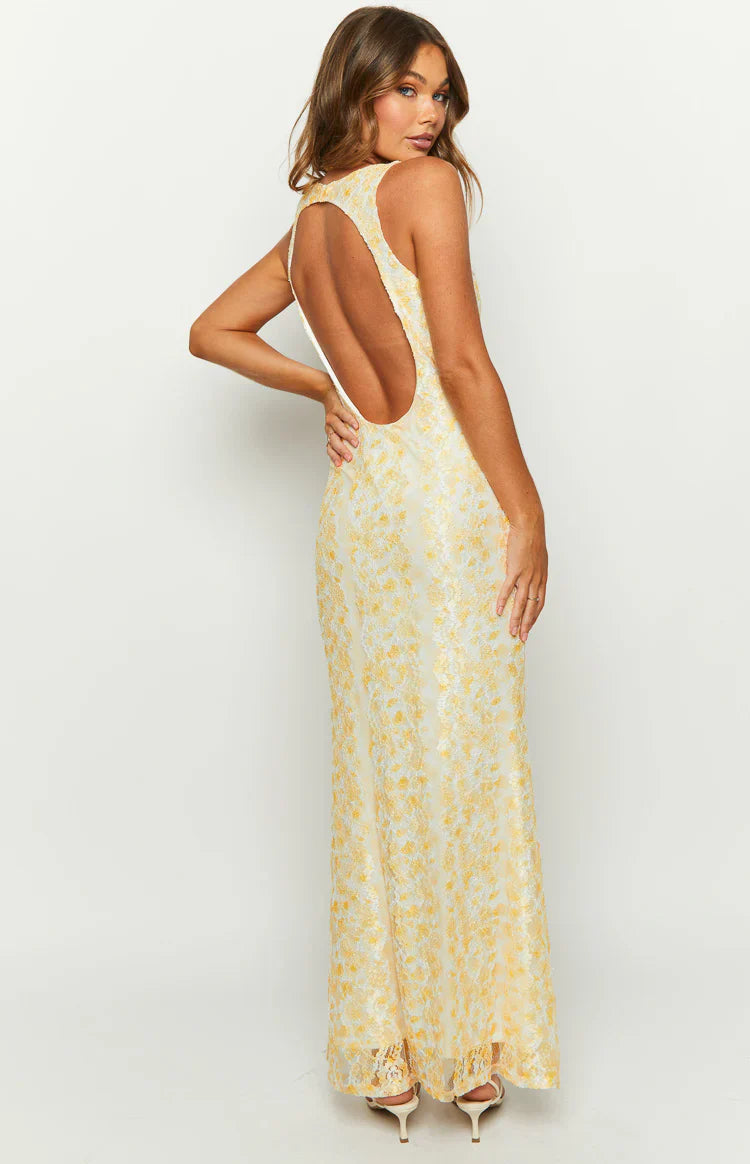 LIORA MAXI DRESS - YELLOW