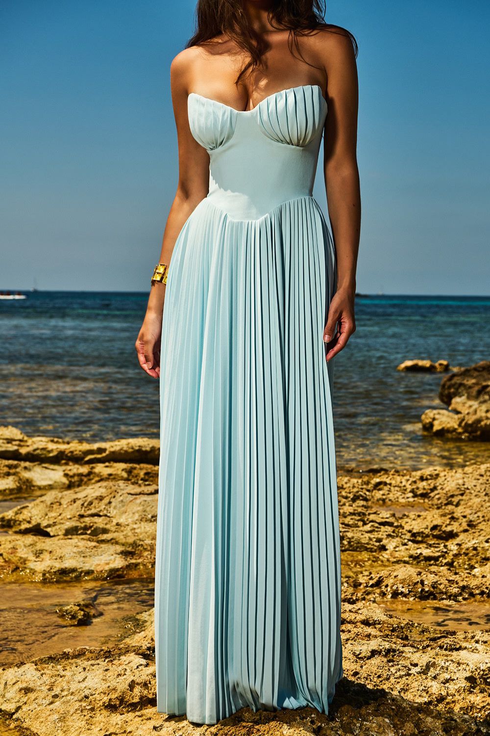 LORINA MAXI DRESS - OCEAN BLUE