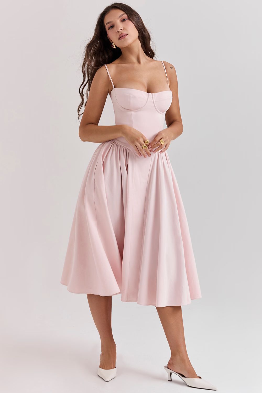 PENELOPE MIDI DRESS - BLUSH