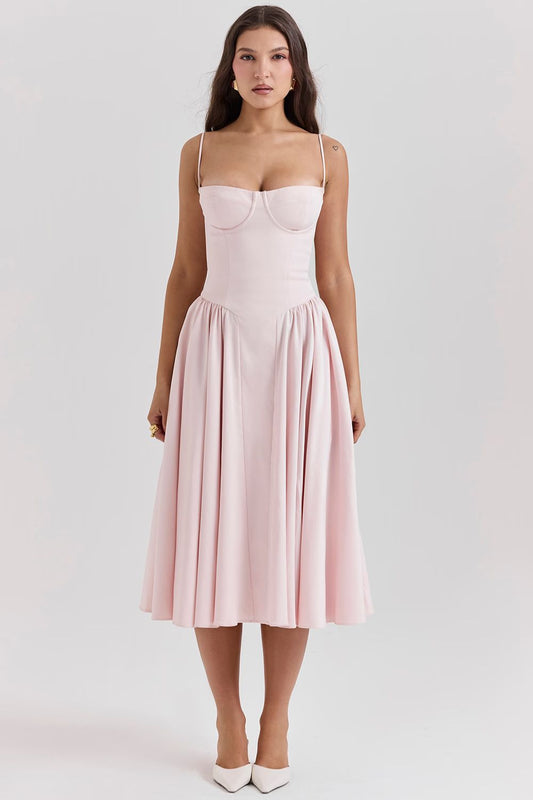 PENELOPE MIDI DRESS - BLUSH