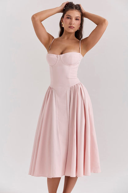 PENELOPE MIDI DRESS - BLUSH