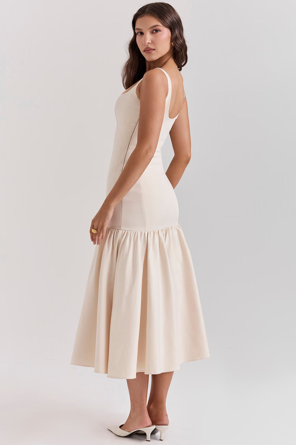 BIANCA MIDI DRESS - CREAM