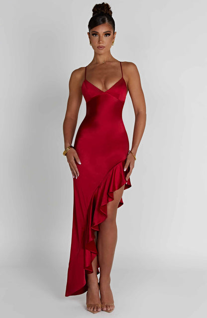 ELENA MIDI DRESS - Red