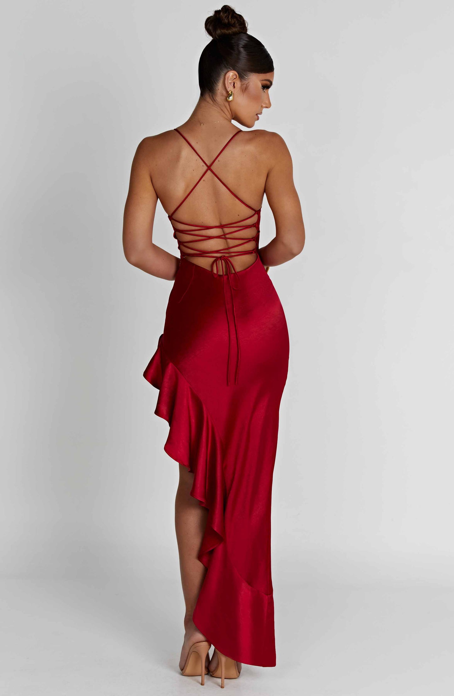 ELENA MIDI DRESS - Red