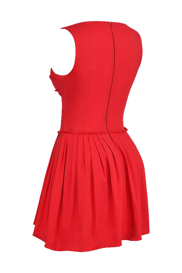 CARMEN MINI DRESS - SCARLET