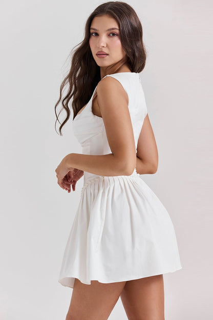 CARMEN MINI DRESS - WHITE