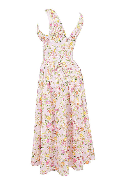 CRYSTAL MIDI DRESS - PINK MEADOW