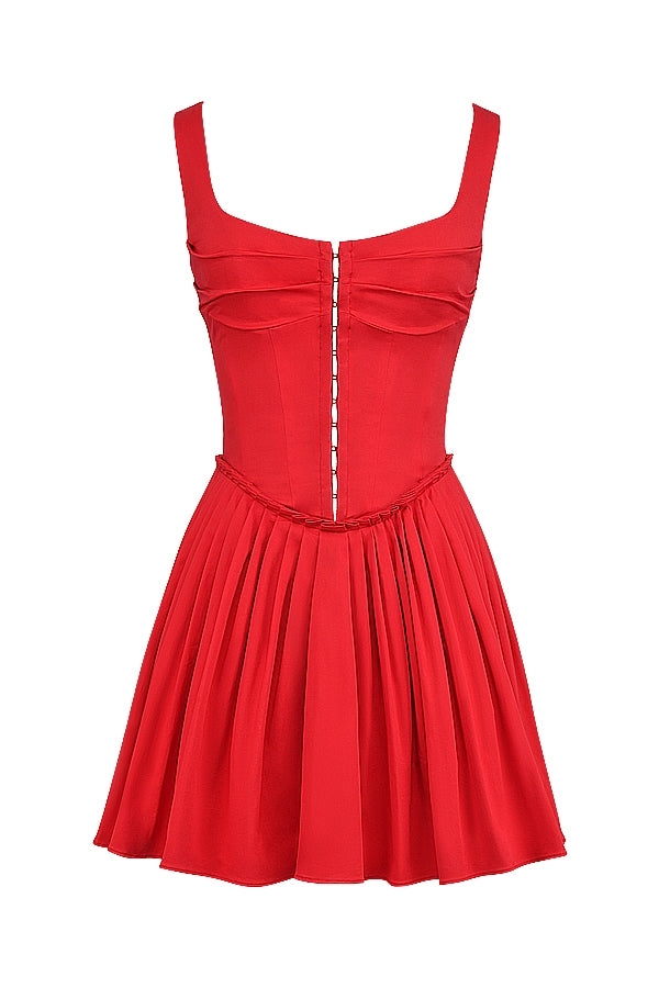 CARMEN MINI DRESS - SCARLET