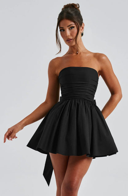 Luna Glow Mini Dress - Black