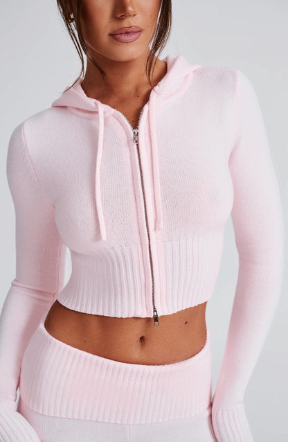 OPAL ZIP HOODIE  - PINK