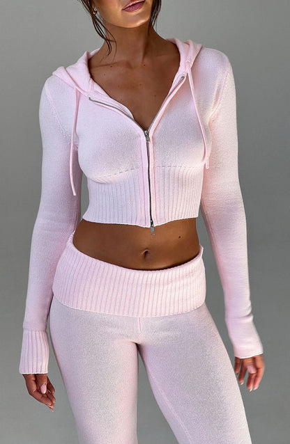 OPAL ZIP HOODIE  - PINK