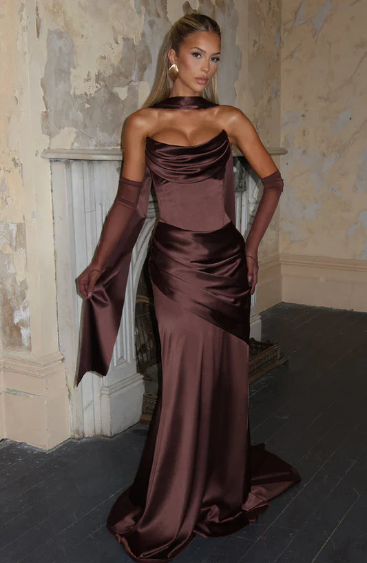 SAMANTHA SCARF - PLUM BROWN